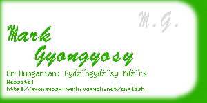 mark gyongyosy business card